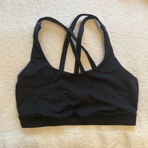 Lululemon Black Yoga Sports Bra Cross Back
